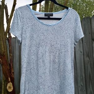 Banana Republic Luxe Touch T-Shirt Blue & Gray